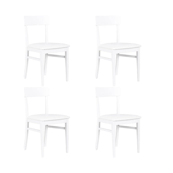 Lot de 4 chaises 44x45xH82 cm en simili cuir Monaco Blanc online