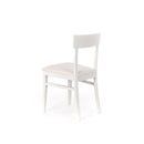 Set 2 Sedie 44x45xH82 cm in Similpelle Monaco Bianco-3