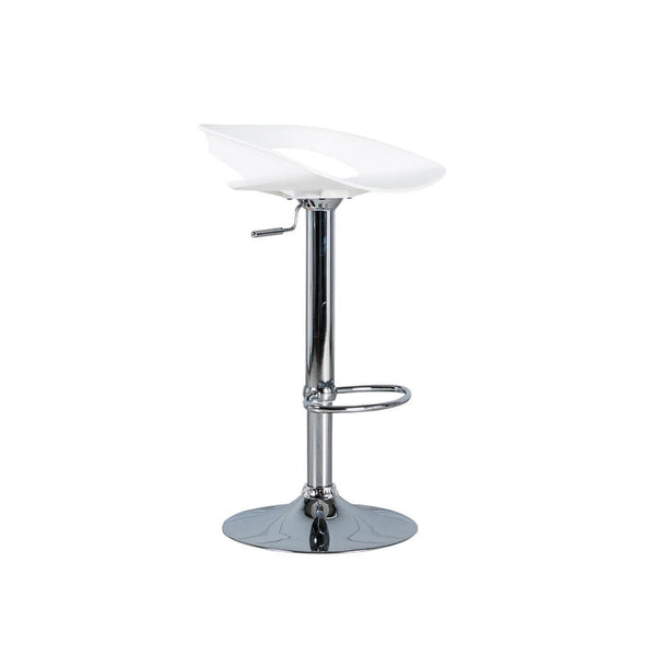 Tabouret de bar Glen Chrome avec siège blanc et vérin à gaz prezzo