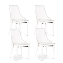 Set 2 Sedie 46x46xH91 cm in Similpelle Myriam Bianco-1