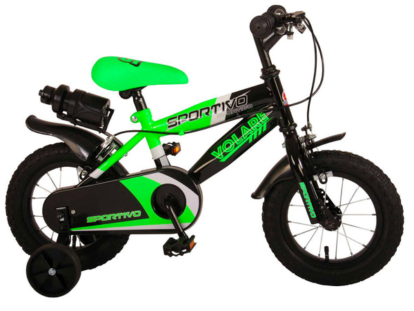 Bicicletta per Bambino 12" 2 Freni Sportivo Verde Neon e Nero online