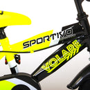 Bicicletta per Bambino 14" 2 Freni Sportivo Giallo Neon e Nero-2