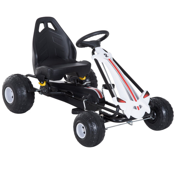 Kart à pédales pour enfants noir et blanc sconto