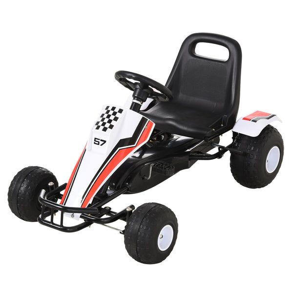 Kart à pédales pour enfants 104x66x57 cm Blanc sconto