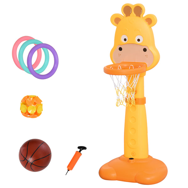 Panier de basket pour enfant girafe avec accessoires jaunes et oranges acquista