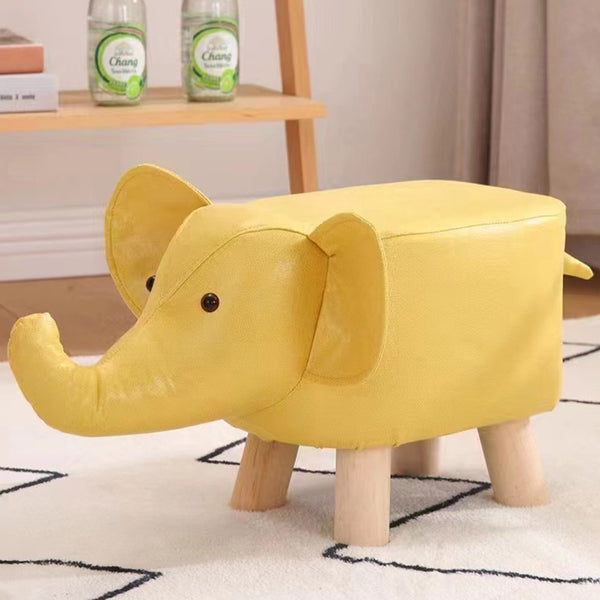 Sgabello Poggiapiedi Basso per Bambini a Forma di Elefante Pouf Senape online