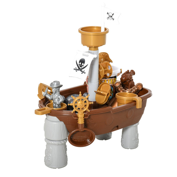 Bateau Pirate Jouet pour Enfants 45,5x30x57,5cm 26 Pièces Plage Mer sconto