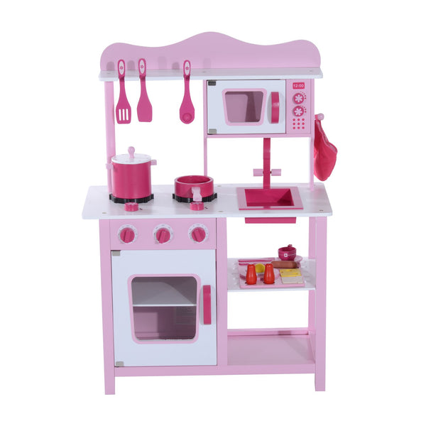 prezzo Cuisine jouet pour enfants en bois rose 60x30x84,5 cm