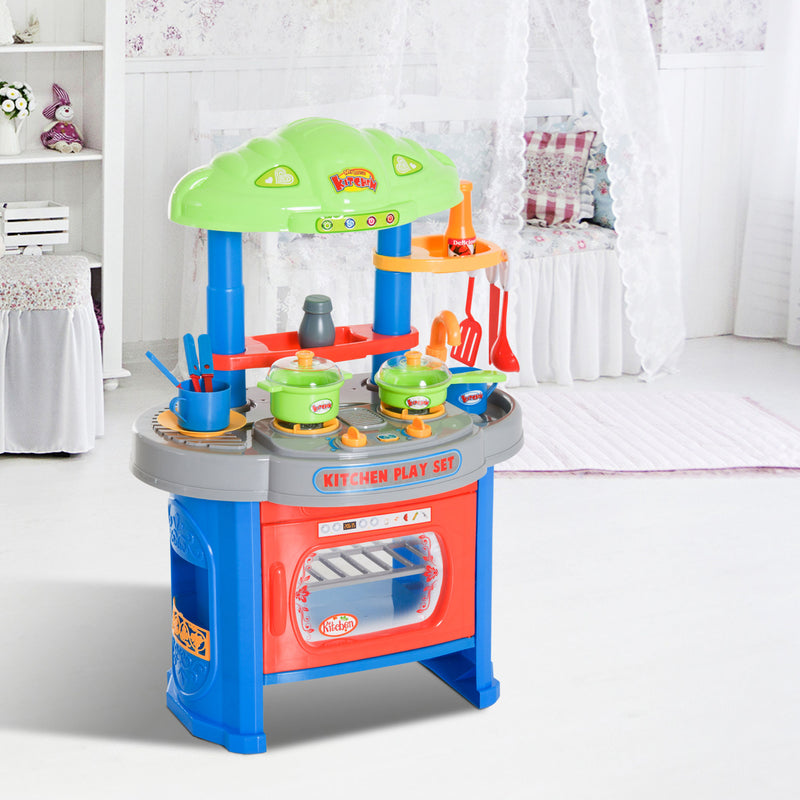 Cucina Giocattolo per Bambini Blu e Grigio -2