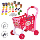 Carrello Giocattolo Spesa per Bambini 41,5x33,5x48,5 cm  Rosa-1