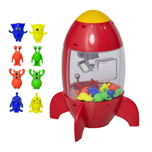 sconto Machine à pêche marionnette en forme de fusée 20x19x30 cm avec lumières et sons Rouge