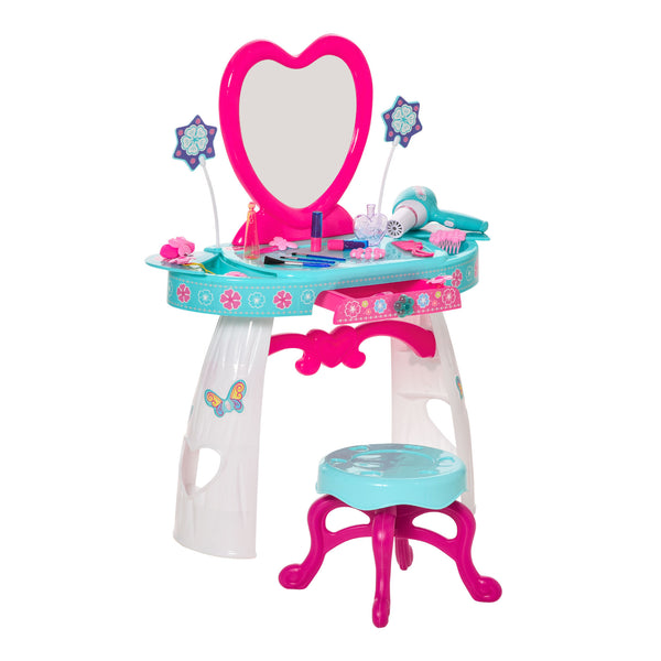 Miroir jouet station de maquillage pour enfants avec miroir bleu et blanc et accessoires online