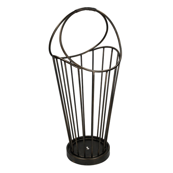 acquista Porte-parapluie rond en métal bronze foncé cm 32x30xh52/70