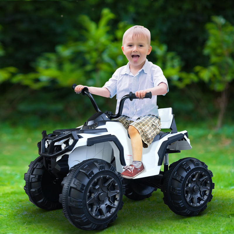 Quad Elettrico per Bambini 12V  Nero e Bianco-2