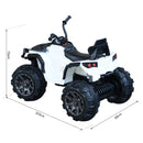 Quad Elettrico per Bambini 12V  Nero e Bianco-3