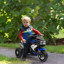 Moto Elettrica per Bambini 6V 3 Ruote Nera e Blu-2