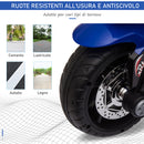 Moto Elettrica per Bambini 6V 3 Ruote Nera e Blu-6