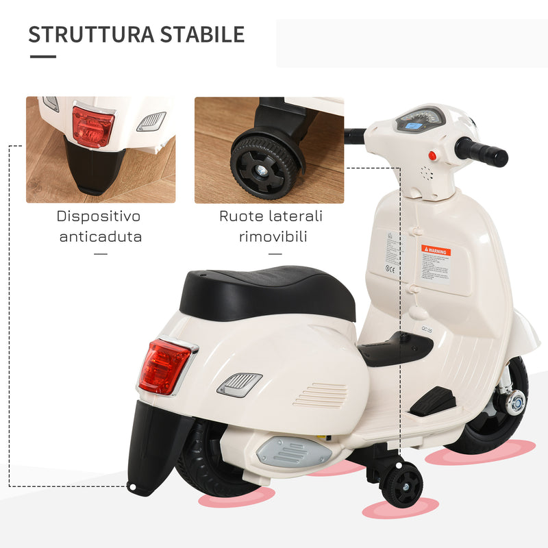 Piaggio Mini Vespa GTS Elettrica 6V per Bambini Bianca-5