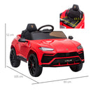 Macchina Elettrica per Bambini 12V Lamborghini Urus Rossa-3