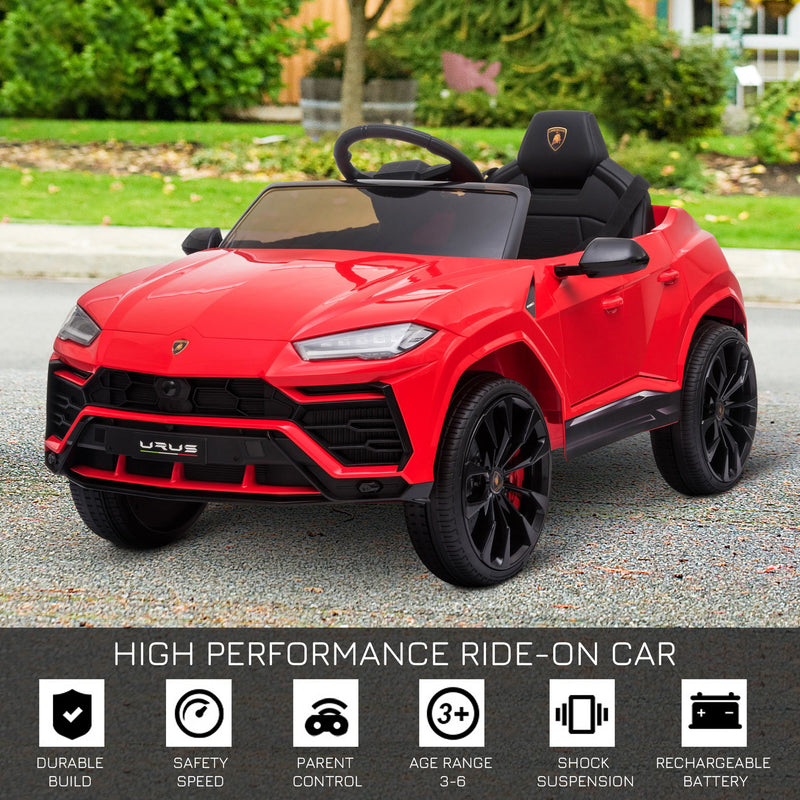 Macchina Elettrica per Bambini 12V Lamborghini Urus Rossa-4