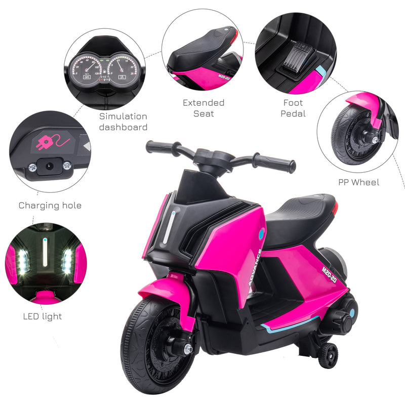 Scooter Elettrico per Bambini 6V Rosa-6