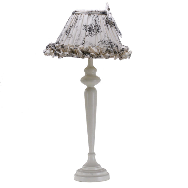 acquista Lampe vintage en métal crème 30xh68 cm avec noeud gris