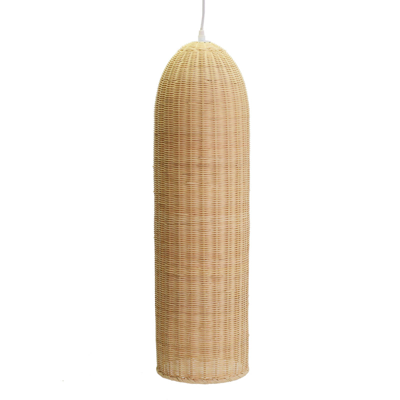 Lampadario in rattan naturale con attacco cm Ø20xh77-1