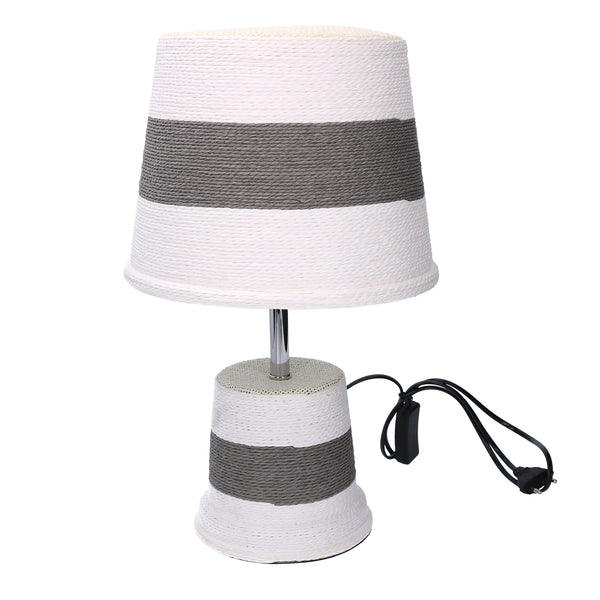 Lampe ronde en papier rayé gris Ø25xh40 cm prezzo