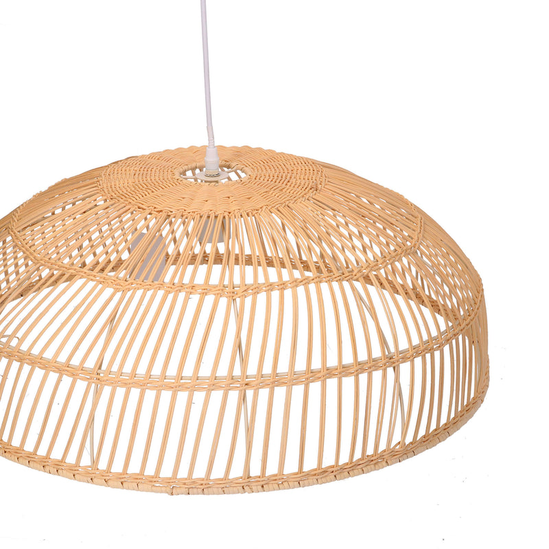 Lampadario in rattan naturale con attacco cm Ø60,5xhx21,5-2