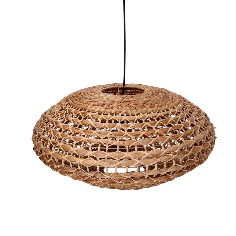 Lampadario in rattan naturale con attacco cm Ø60xh29,5-2