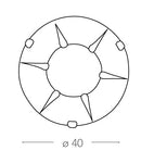 Plafoniera Raggi Ambra Tonda Vetro Alabastro Bianco Classica Interni E27 Ambiente 38/03812-3