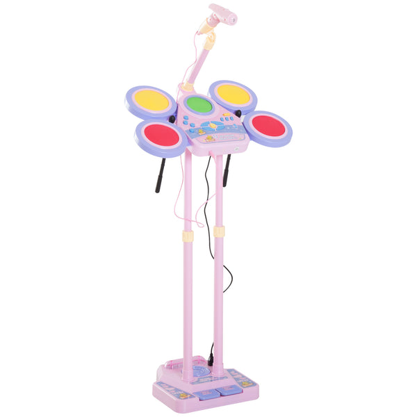 Jeu de batterie jouet pour enfants avec microphone rose prezzo