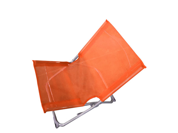 Sedia Mare Spiaggina Pieghevole 55x45x52 cm in Acciaio e Tessuto Oxford  Arancione sconto