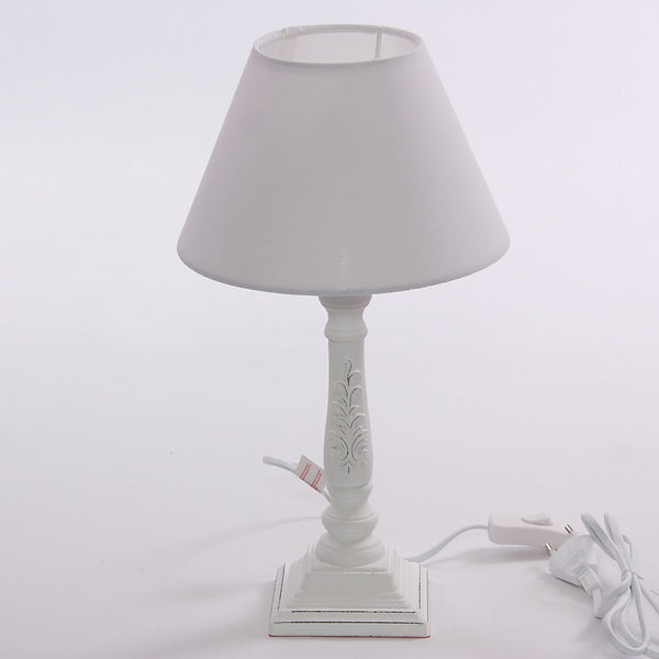 online Lampada da Tavolo Ø20xH28 cm in MDF Design Shabby Bianca