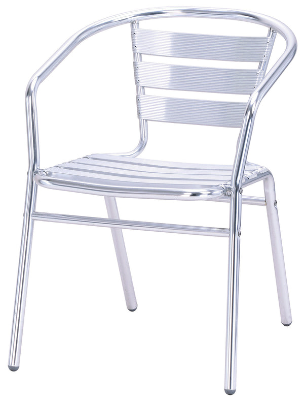 acquista Chaise de bar de jardin en aluminium argenté Tosini