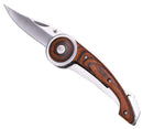 Coltello Pieghevole con Manico in Legno Testa di Moro-1