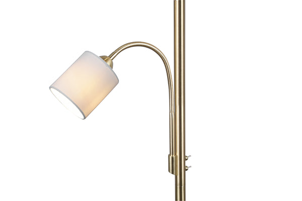 Lampadaire d'intérieur E27 + E14 en métal laiton satiné acquista