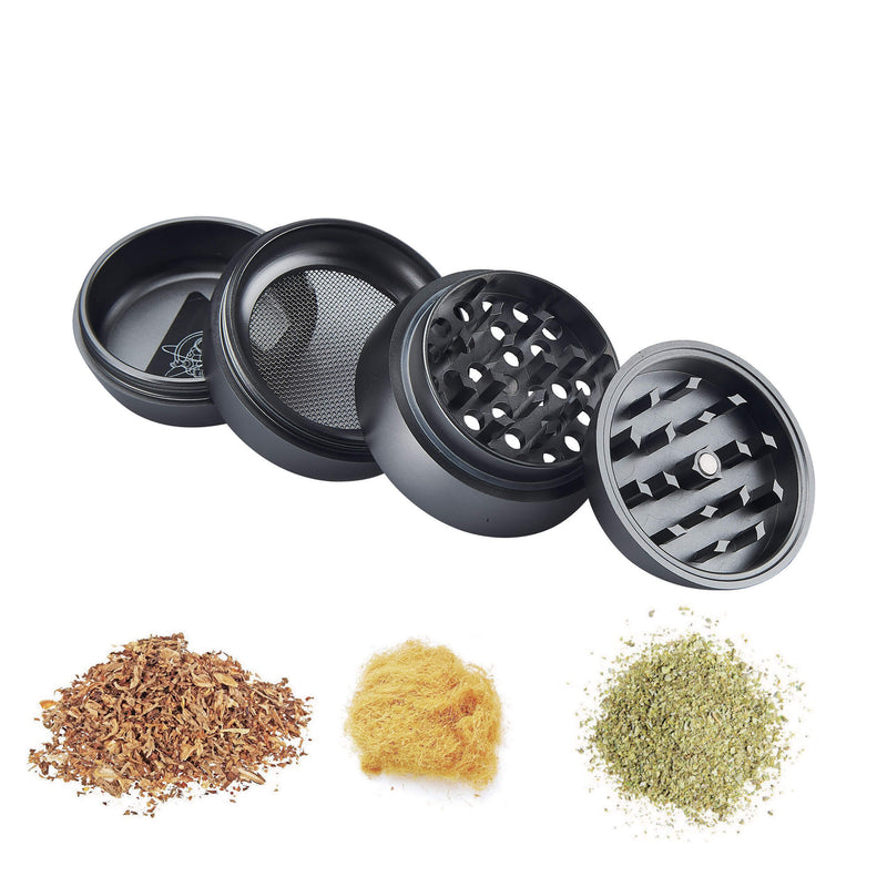 Grinder Ø40 mm 4 Livelli per Spezie Erbe e Tabacco Argento-3