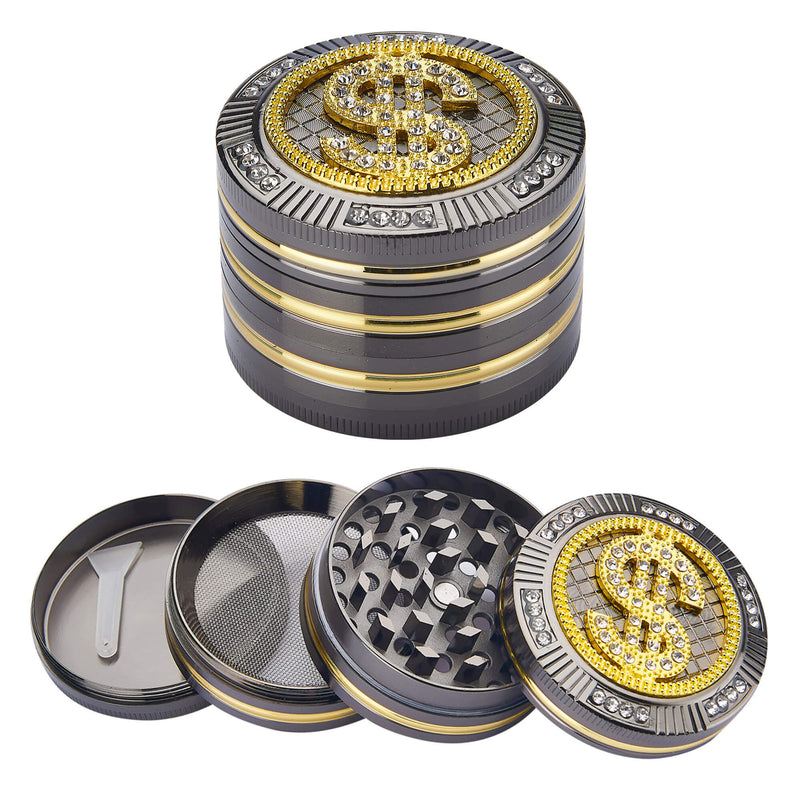 Grinder Ø50 mm 4 Livelli per Spezie Erbe e Tabacco Dollaro-1