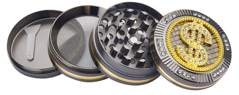 Grinder Ø50 mm 4 Livelli per Spezie Erbe e Tabacco Dollaro-6