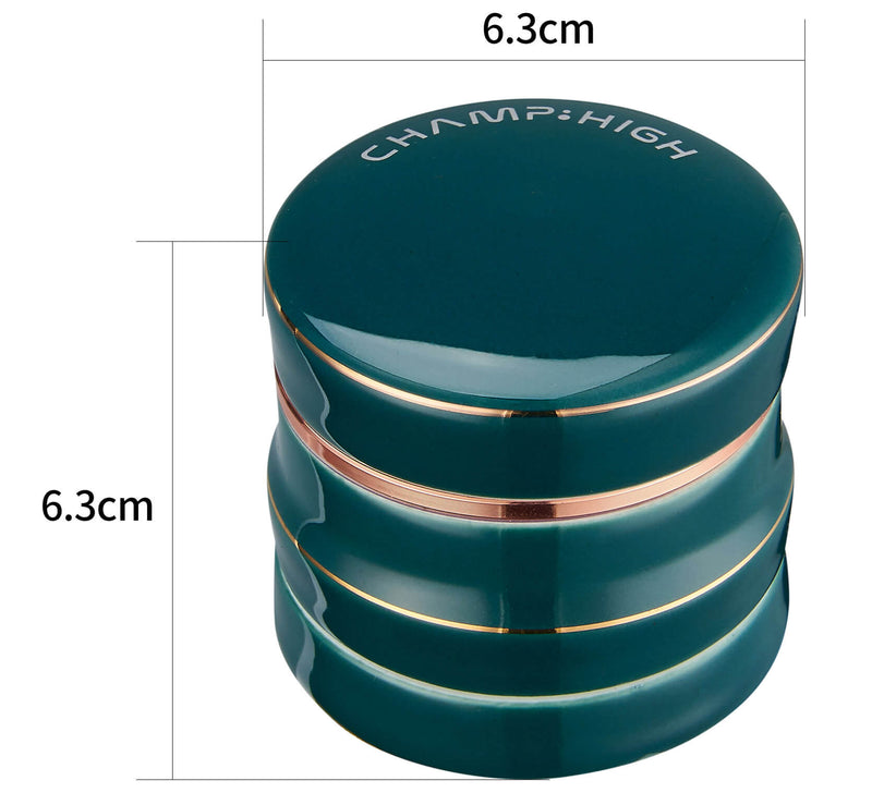 Grinder Ø63 mm 4 Livelli per Spezie Erbe e Tabacco in Porcellana Verde-5