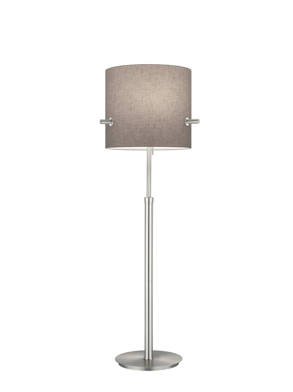 sconto Lampadaire d'intérieur E27 en métal nickel mat