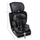 Seggiolino Auto per Bambini Gruppo 1/2/3 0-36Kg   Nero e Grigio-3