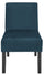 Chaise rembourrée en tissu velouté Motti Deva Blue