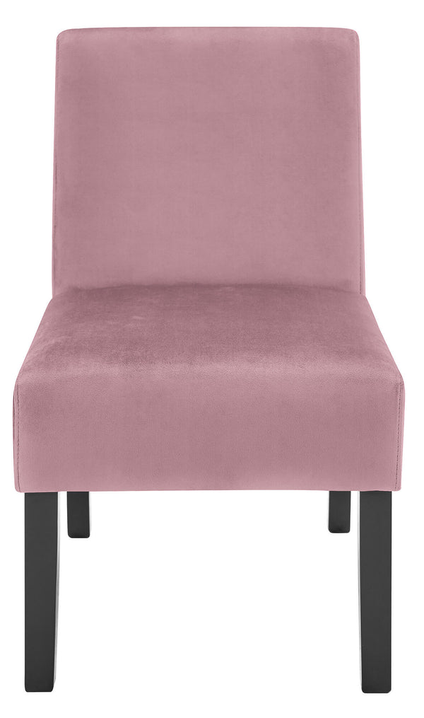 Chaise rembourrée en tissu velouté Motti Deva Pink sconto