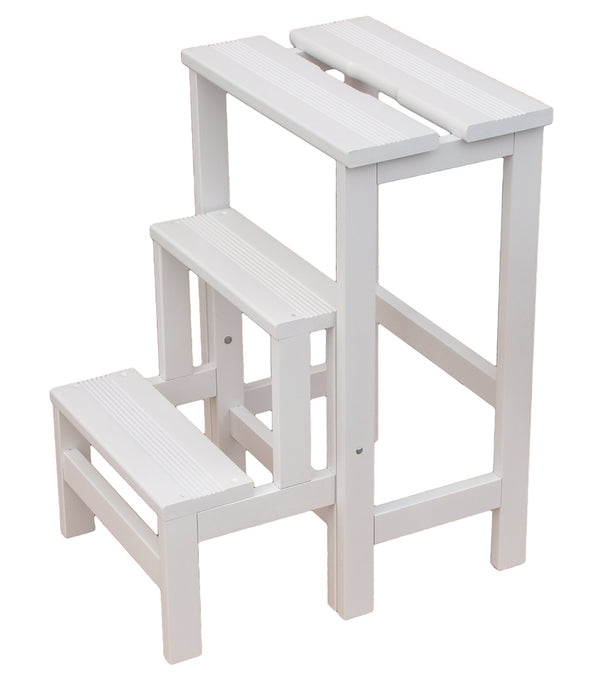 Tabouret échelle 60x40x46 cm en bois blanc prezzo