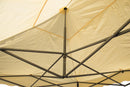 Gazebo da Giardino Pieghevole 3x3m in Acciaio e Tessuto Oxford Beige-3