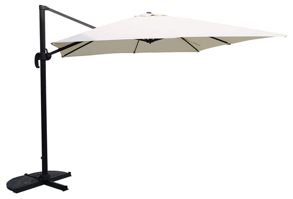 Parasol de jardin décentralisé 4x3m en aluminium et polyester écru prezzo