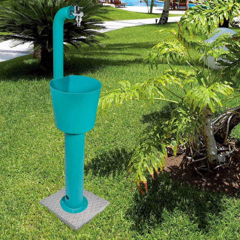 Fontana da Giardino con Rubinetto e Secchio Belfer 42/ARC Cactus Alluminio-7