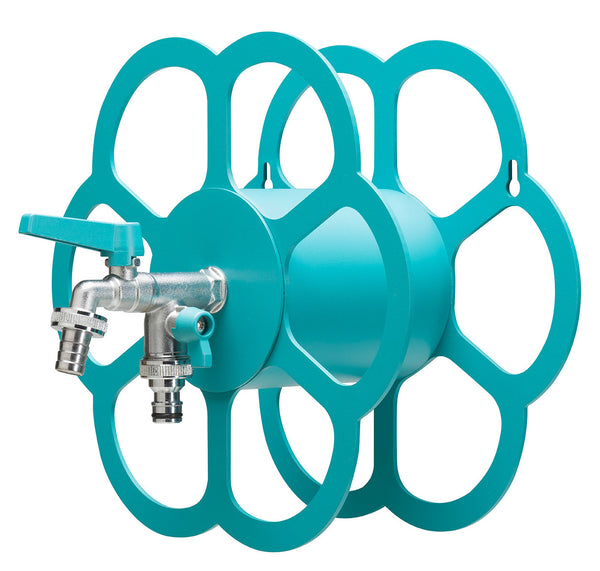 Belfer 42/FR Support de tuyau mural en métal turquoise avec robinet double sortie online